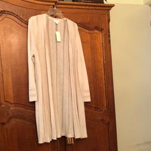 Woman’s open weave sweater duster L